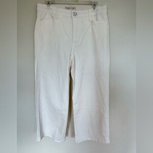 MarlaWynne Denim White Jeans Size 12 Stretch Waistband